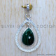 Malachite 925 Sterling Silver Pendant (SJWP-1214)