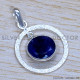 Sapphire 925 Sterling Silver Pendant (SJWP-1216)