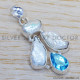 Blue Topaz 925 Sterling Silver Pendant (SJWP-122) Blue Topaz 925 Sterling Silver Pendant (SJWP-122)