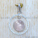 Rose Quartz 925 Sterling Silver Pendant (SJWP-1223)