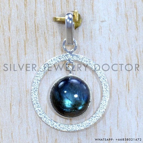 Labradorite 925 Sterling Silver Pendant (SJWP-1224)