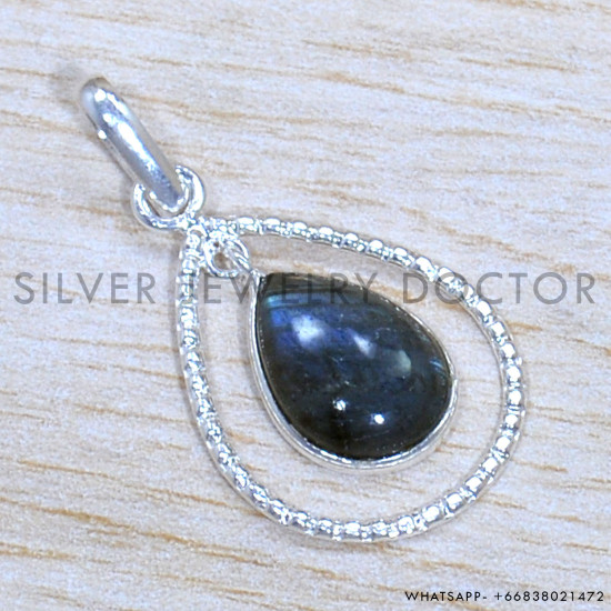 Labradorite 925 Sterling Silver Pendant (SJWP-1232)
