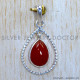 Carnelian 925 Sterling Silver Pendant (SJWP-1233)