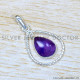 Amethyst 925 Sterling Silver Pendant (SJWP-1237)