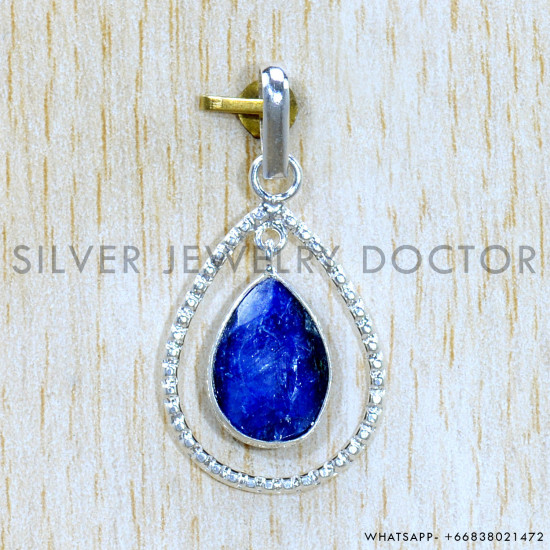 Sapphire 925 Sterling Silver Pendant (SJWP-1238)