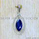 Sapphire 925 Sterling Silver Pendant (SJWP-1250)