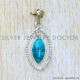 Turquoise 925 Sterling Silver Pendant (SJWP-1251)