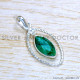 Emerald 925 Sterling Silver Pendant (SJWP-1253)