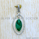 Emerald 925 Sterling Silver Pendant (SJWP-1253)