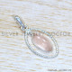 Rose Quartz 925 Sterling Silver Pendant (SJWP-1254)