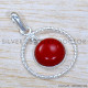 Coral 925 Sterling Silver Pendant (SJWP-1255)