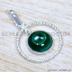 Malachite 925 Sterling Silver Pendant (SJWP-1256)