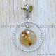Golden Rutile 925 Sterling Silver Pendant (SJWP-1258)