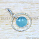 Blue Chalcedony 925 Sterling Silver Pendant (SJWP-1261)