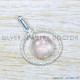 Rose Quartz 925 Sterling Silver Pendant (SJWP-1262)