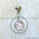 Rose Quartz 925 Sterling Silver Pendant (SJWP-1262)