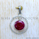 Ruby 925 Sterling Silver Pendant (SJWP-1264)