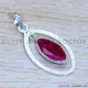 Ruby 925 Sterling Silver Pendant (SJWP-1266)