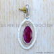 Ruby 925 Sterling Silver Pendant (SJWP-1266)