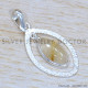 Golden Rutile 925 Sterling Silver Pendant (SJWP-1267)