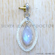 Rainbow Moonstone 925 Sterling Silver Pendant (SJWP-1269)