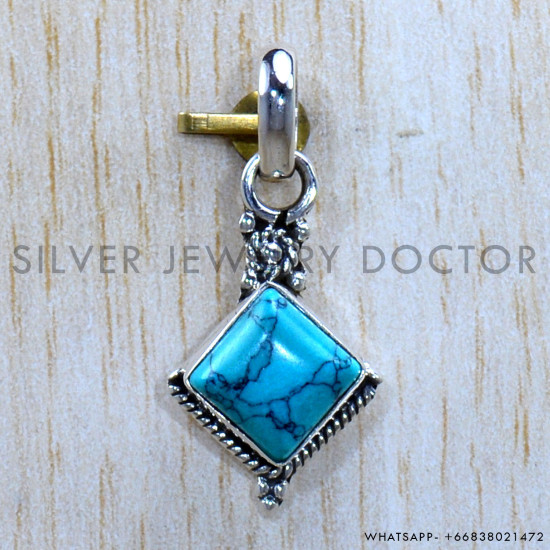 Turquoise 925 Sterling Silver Pendant (SJWP-1274)