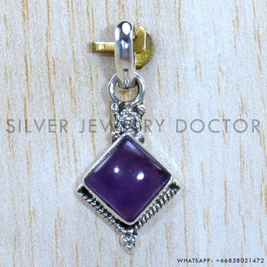 Amethyst 925 Sterling Silver Pendant (SJWP-1278)