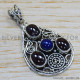 Lapis Lazuli 925 Sterling Silver Pendant (SJWP-128) Lapis Lazuli 925 Sterling Silver Pendant (SJWP-128)