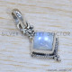 Rainbow Moonstone 925 Sterling Silver Pendant (SJWP-1280)