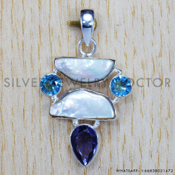 Pearl 925 Sterling Silver Pendant (SJWP-129)