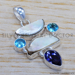 Pearl 925 Sterling Silver Pendant (SJWP-129)