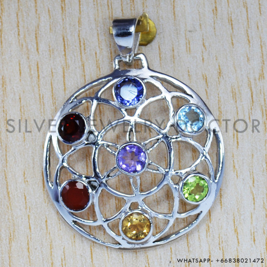 Amethyst 925 Sterling Silver Pendant (SJWP-132) Amethyst 925 Sterling Silver Pendant (SJWP-132)