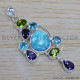 Larimar 925 Sterling Silver Pendant (SJWP-134) Larimar 925 Sterling Silver Pendant (SJWP-134)