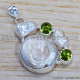 Peridot 925 Sterling Silver Pendant (SJWP-138) Peridot 925 Sterling Silver Pendant (SJWP-138)