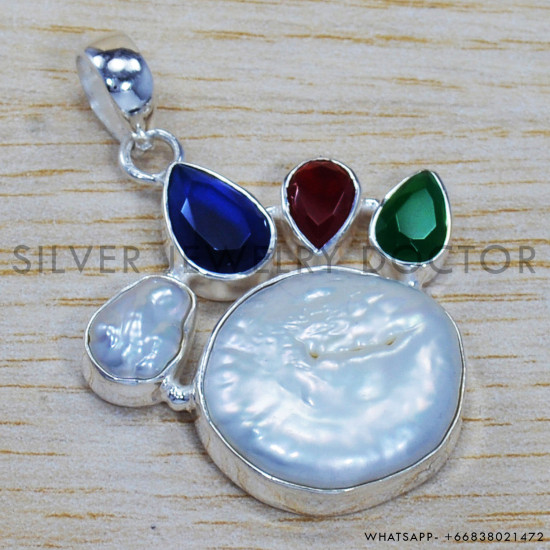 Ruby 925 Sterling Silver Pendant (SJWP-141) Ruby 925 Sterling Silver Pendant (SJWP-141)