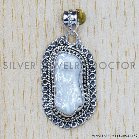 Pearl 925 Sterling Silver Pendant (SJWP-144) Pearl 925 Sterling Silver Pendant (SJWP-144)