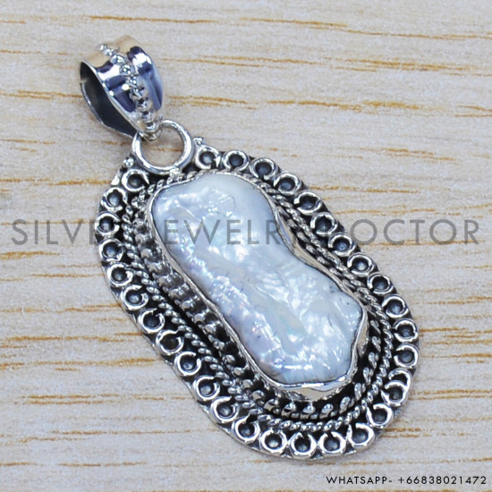 Pearl 925 Sterling Silver Pendant (SJWP-144) Pearl 925 Sterling Silver Pendant (SJWP-144)