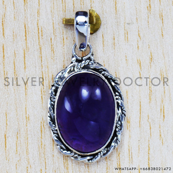 Amethyst 925 Sterling Silver Pendant (SJWP-145) Amethyst 925 Sterling Silver Pendant (SJWP-145)