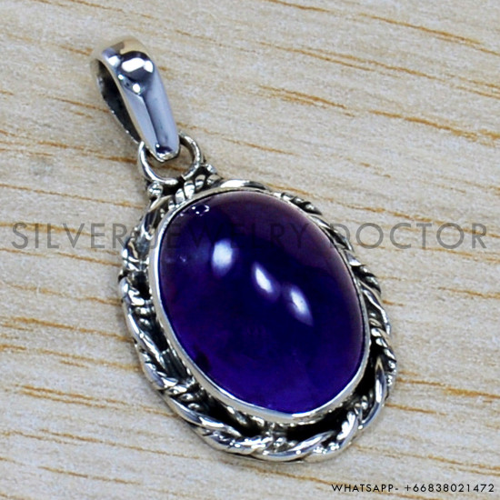 Amethyst 925 Sterling Silver Pendant (SJWP-145) Amethyst 925 Sterling Silver Pendant (SJWP-145)