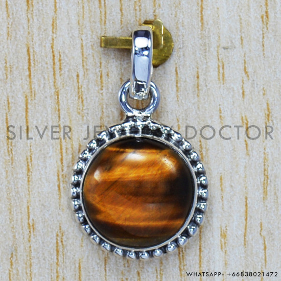 Tiger Eye 925 Sterling Silver Pendant (SJWP-147) Tiger Eye 925 Sterling Silver Pendant (SJWP-147)