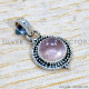 Rose Quartz 925 Sterling Silver Pendant (SJWP-1481)