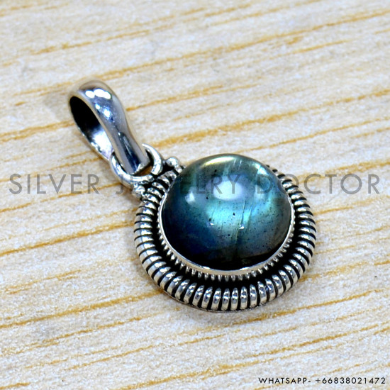 Labradorite 925 Sterling Silver Pendant (SJWP-1484) Labradorite 925 Sterling Silver Pendant (SJWP-1484)