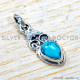 Turquoise 925 Sterling Silver Pendant (SJWP-1486) Turquoise 925 Sterling Silver Pendant (SJWP-1486)