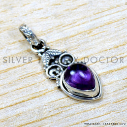 Amethyst 925 Sterling Silver Pendant (SJWP-1487)