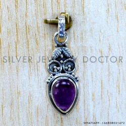 Amethyst 925 Sterling Silver Pendant (SJWP-1487)