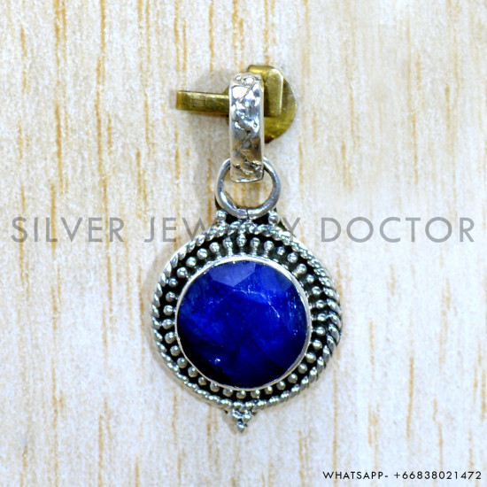 Sapphire 925 Sterling Silver Pendant (SJWP-1494) Sapphire 925 Sterling Silver Pendant (SJWP-1494)