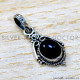 Black Onyx 925 Sterling Silver Pendant (SJWP-1497)