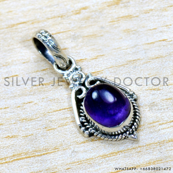 Amethyst 925 Sterling Silver Pendant (SJWP-1498) Amethyst 925 Sterling Silver Pendant (SJWP-1498)