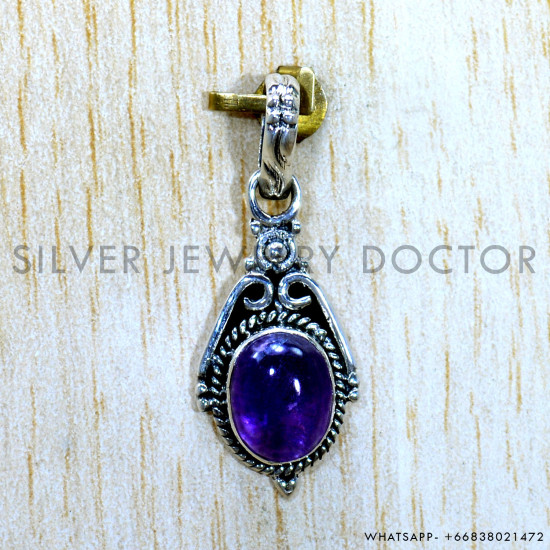 Amethyst 925 Sterling Silver Pendant (SJWP-1498) Amethyst 925 Sterling Silver Pendant (SJWP-1498)