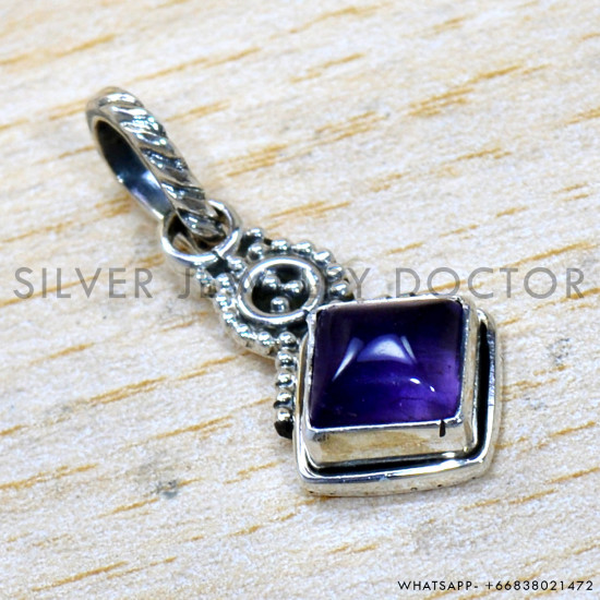 Amethyst 925 Sterling Silver Pendant (SJWP-1499) Amethyst 925 Sterling Silver Pendant (SJWP-1499)